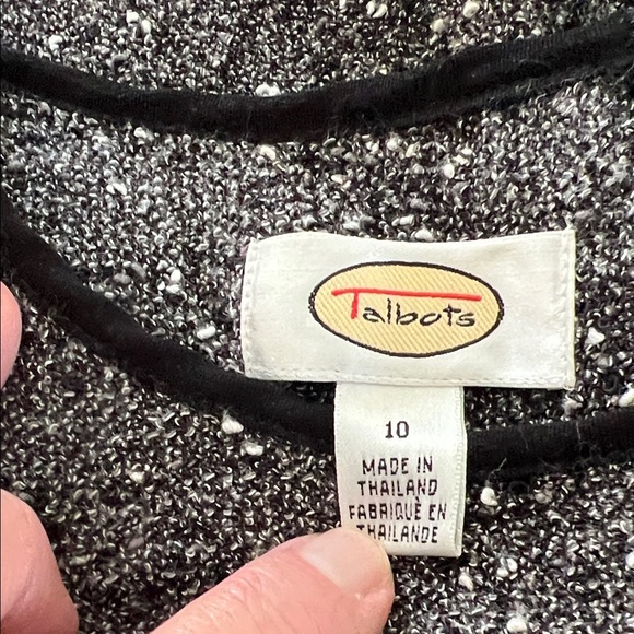 Talbots Monochrome Textured Knit Dress ๐ - Picture 2 of 7